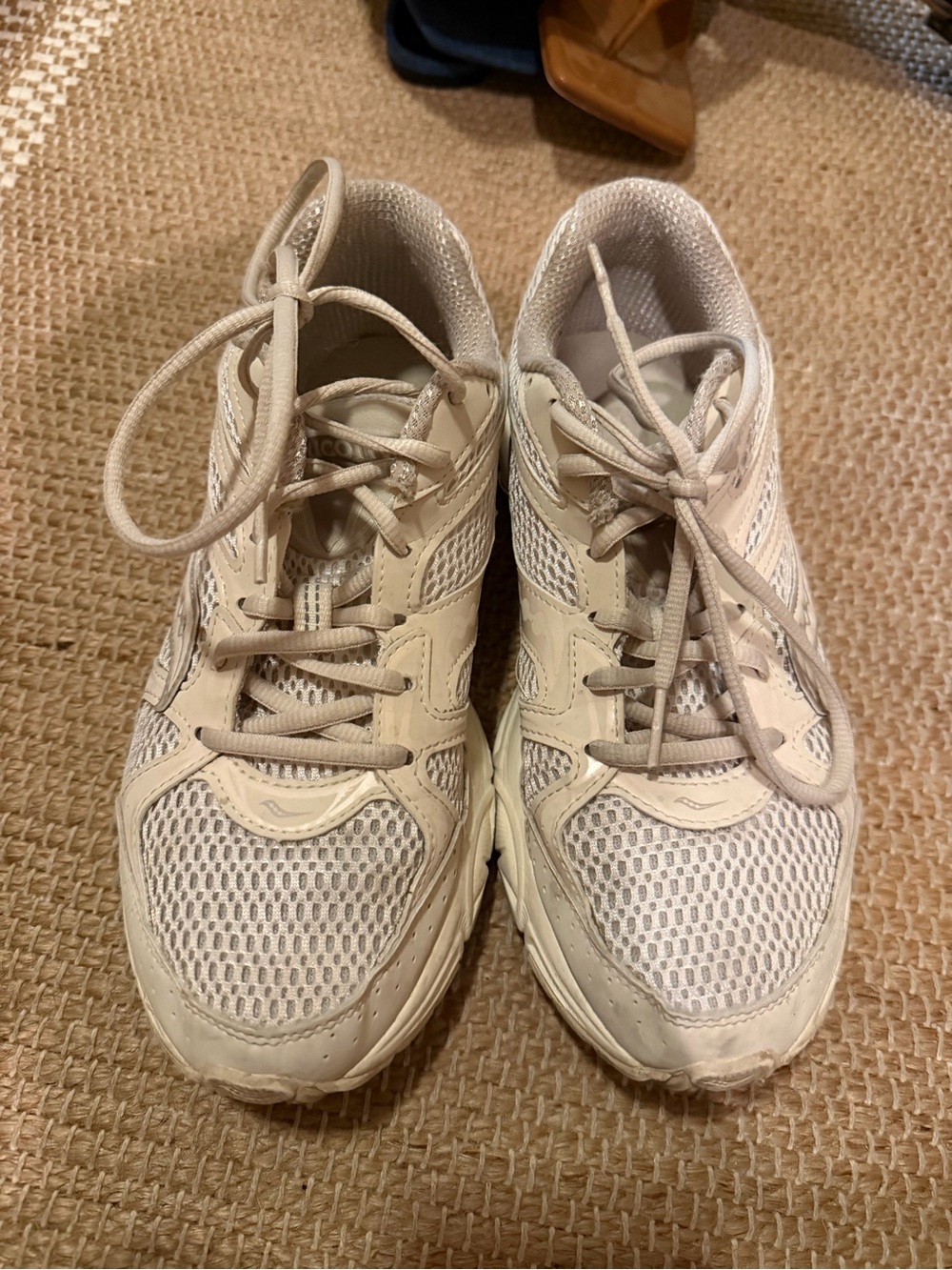 Saucony Cream Mesh Running Sneakers